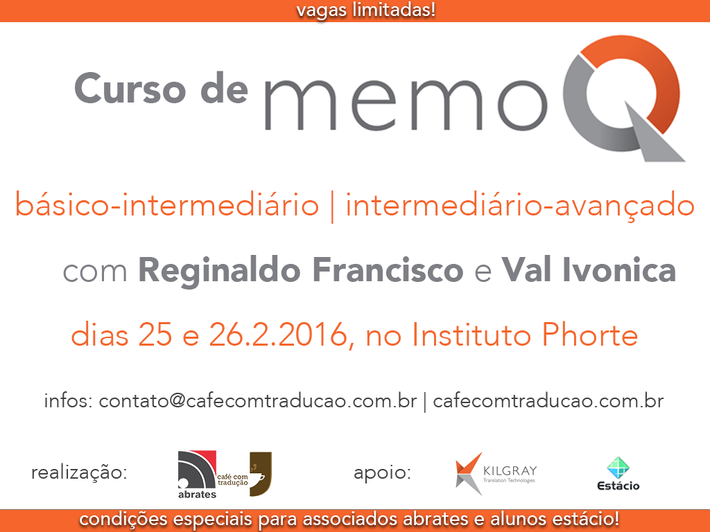 Português) Curso presencial de memoQ em São Paulo este mês